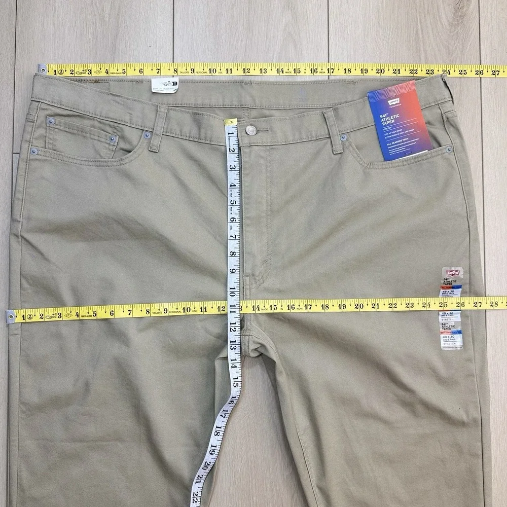 Levi's 541 Athletic Taper Pants Mens 48x30 Khaki Stretch All Seasons Tech NWT‎